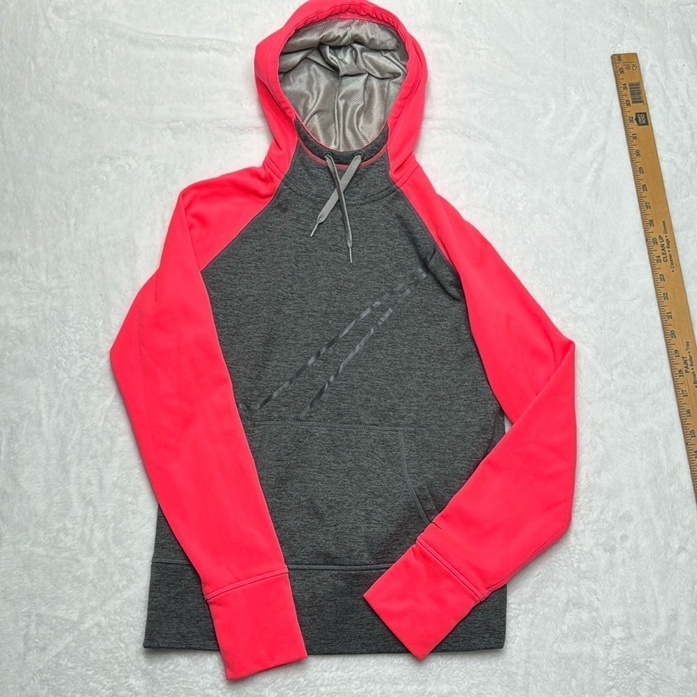 Nike fluorescent hot pink women’s hoodie, hooded sweatshirt size small s therma